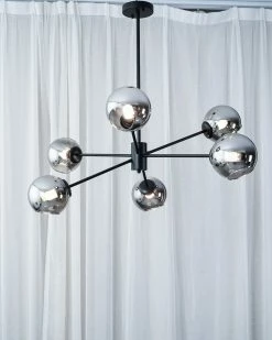Vakkerlight Pendant Lights Staggered Glass 6-Light Chandelier