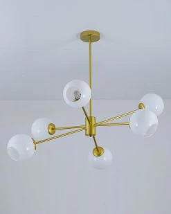 Vakkerlight Pendant Lights Staggered Glass 6-Light Chandelier