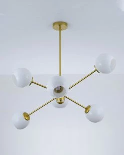 Vakkerlight Pendant Lights Staggered Glass 6-Light Chandelier