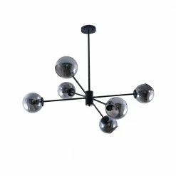 Vakkerlight Pendant Lights Staggered Glass 6-Light Chandelier