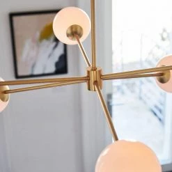 Vakkerlight Pendant Lights Staggered Glass 6-Light Chandelier