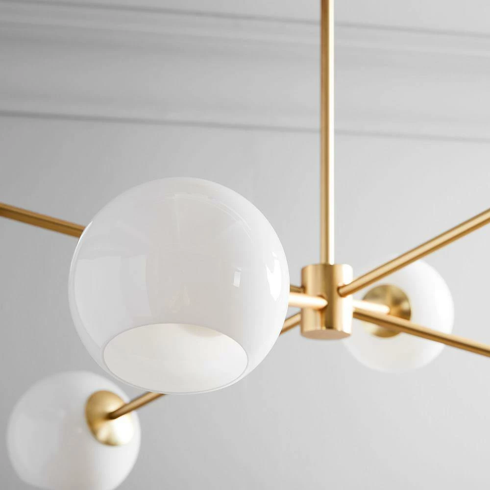 Vakkerlight Pendant Lights Staggered Glass 6-Light Chandelier