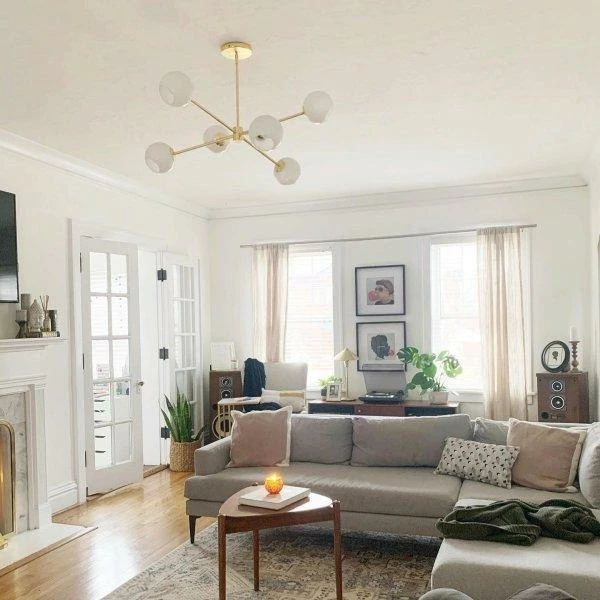 Vakkerlight Pendant Lights Staggered Glass 6-Light Chandelier