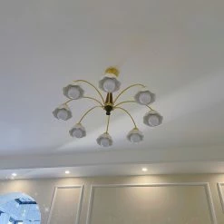 Vakkerlight Swedish Modern Brass Chandelier Chandeliers