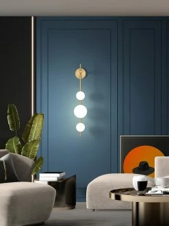 Vakkerlight Vertical Glass Globe Wall Lamp