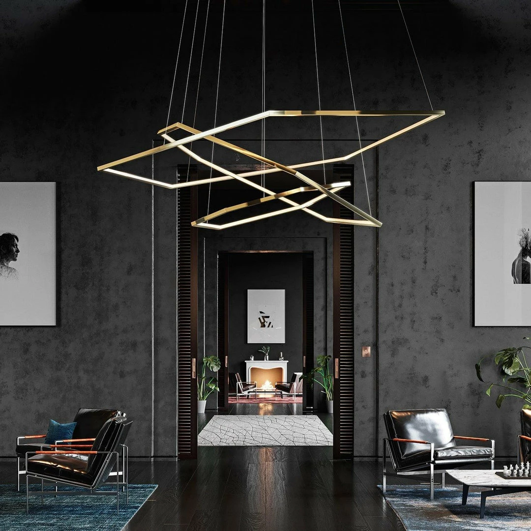 New ๐ Vakkerlight Chandeliers Gold Vesanto Chandelier โจ 4 Vakkerlight Chandeliers Gold Vesanto Chandelier