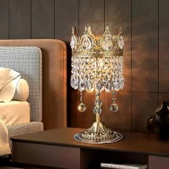 Vakkerlight Vintage Crystal Table Light Table Lamps
