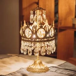 Vakkerlight Vintage Crystal Table Light Table Lamps