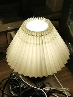 Vakkerlight Table Lamps Wooden Pleated Table Lamp