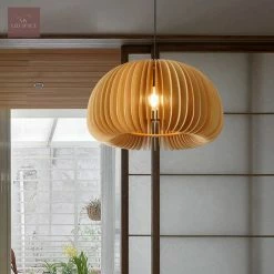 Vakkerlight Pendant Lights Wooden Pumpkin Pendant Lamp
