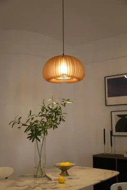 Vakkerlight Pendant Lights Wooden Pumpkin Pendant Lamp