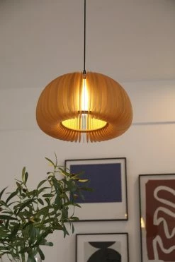 Vakkerlight Pendant Lights Wooden Pumpkin Pendant Lamp