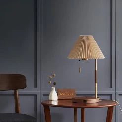 Vakkerlight Wooden Retro Table Lamp Table Lamps
